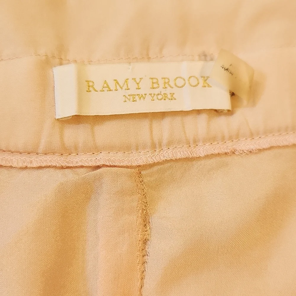 Ramy Brook Cream Silk Paperbag Shorts Sz 8